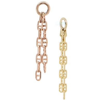 "Anchor Tassel" Chain Charm in Gold