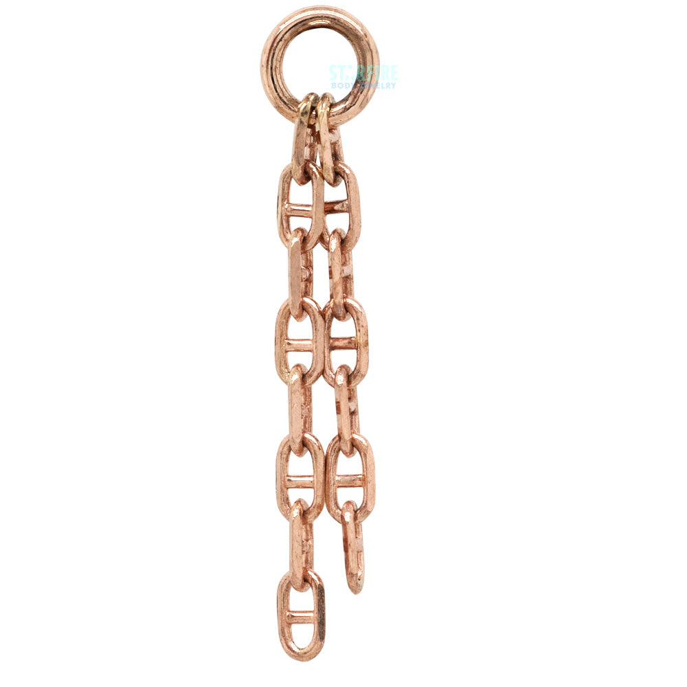 "Anchor Tassel" Chain Charm in Gold