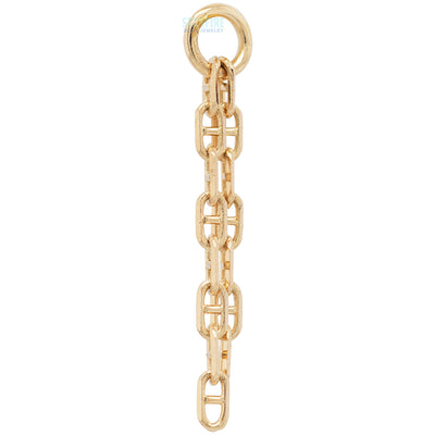 "Anchor Tassel" Chain Charm in Gold