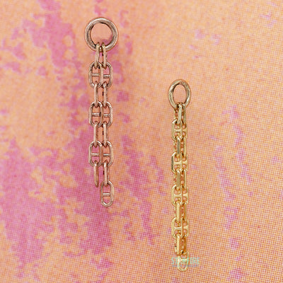 "Anchor Tassel" Chain Charm in Gold