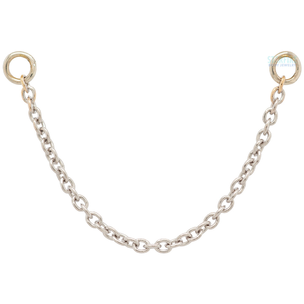 "Cable" Chain Attachment in Gold