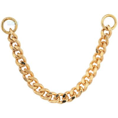 "Diamond Cut Curb" Chain Attachment in Gold