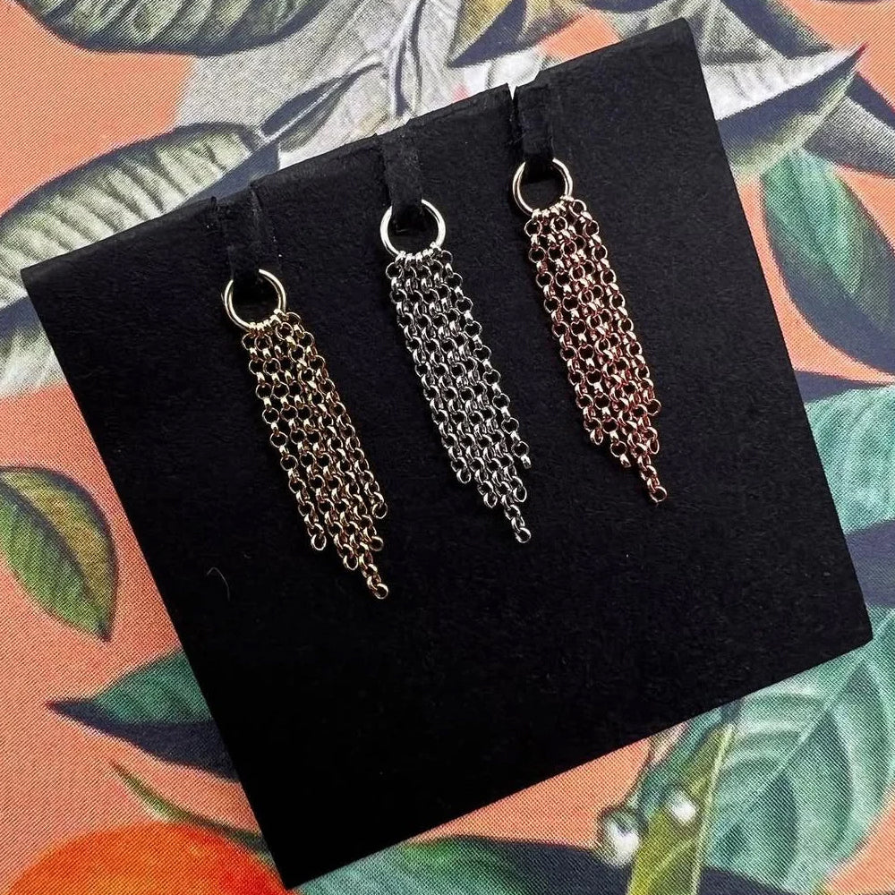 "Rolo Tassel" Chain Charm in Gold & Platinum