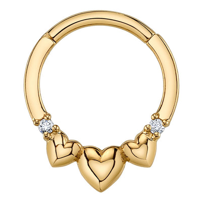 "Lindsay" Hinge Ring in Gold with DIAMONDS