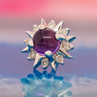 threadless: "Surya" End in Gold with Amethyst & Diamonds