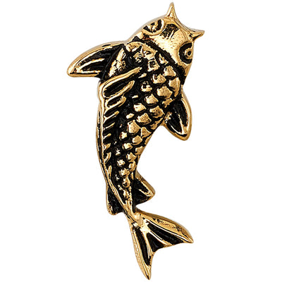 "Koi" Threaded End in Gold