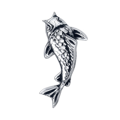 Tiny "Koi" Threaded End in Gold & Platinum