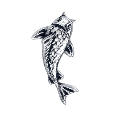 Tiny "Koi" Threaded End in Gold & Platinum