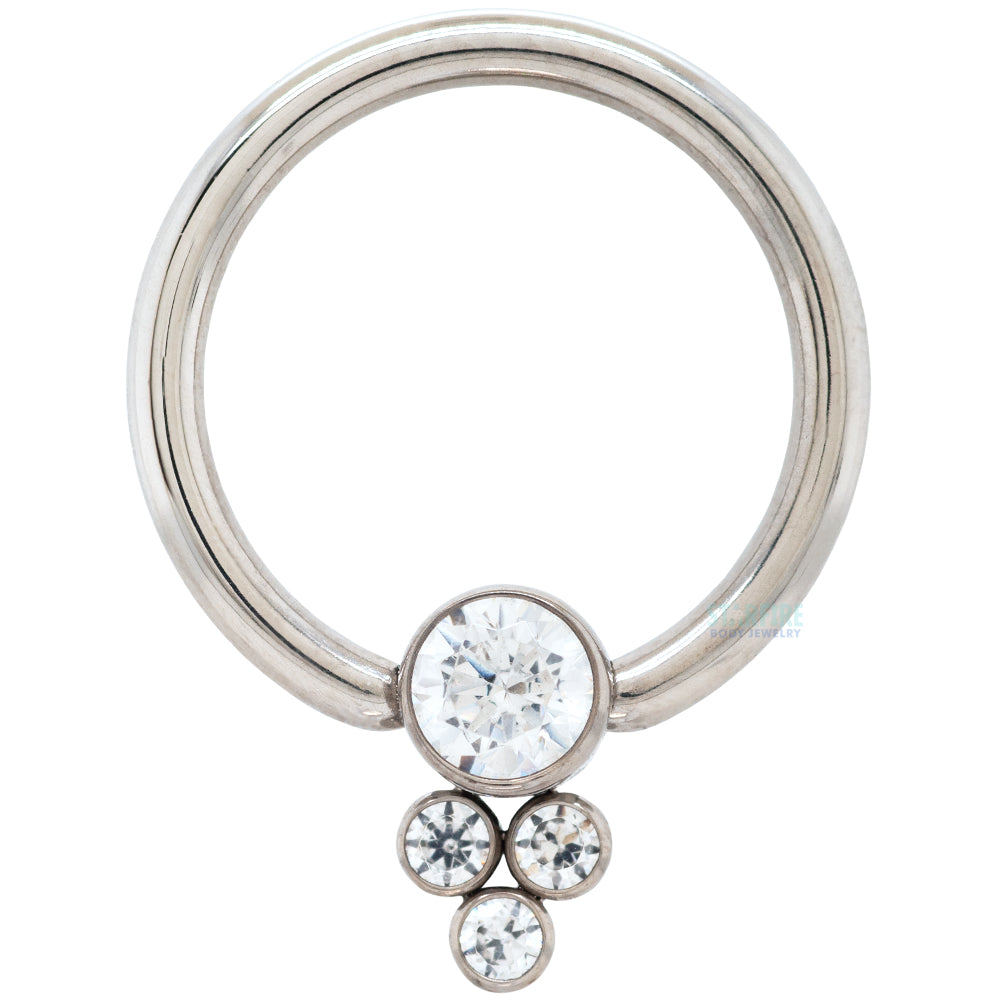 "Vega" Faceted Gem Captive Bead Ring (CBR)