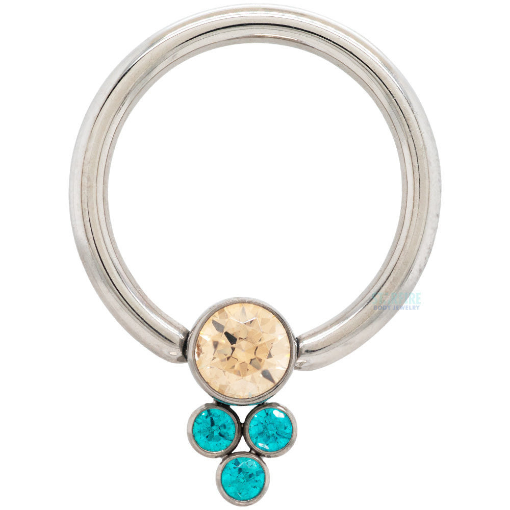 "Vega" Captive Bead Ring (CBR) - custom color combo