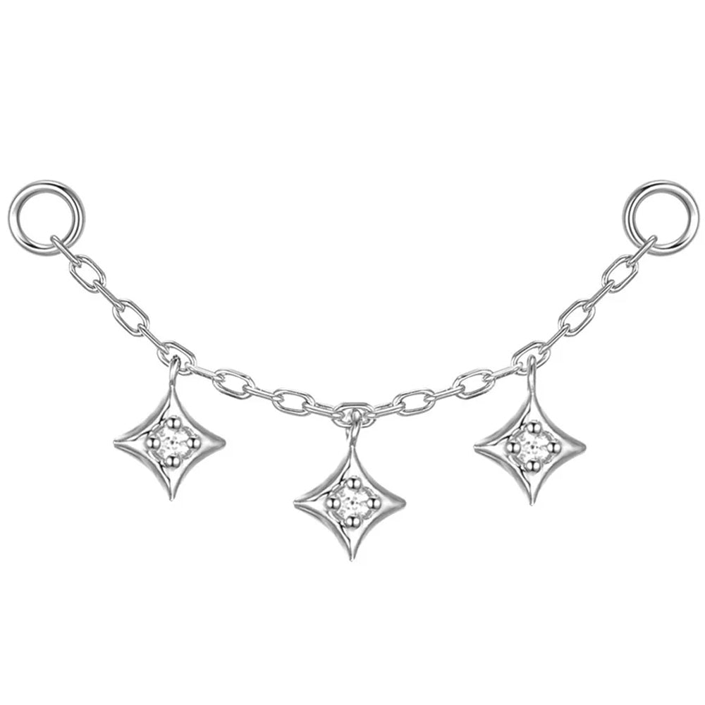 "Dripping Zara" Chain Attachment in Gold with Diamonds