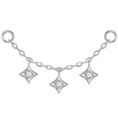 "Dripping Zara" Chain Attachment in Gold with Diamonds