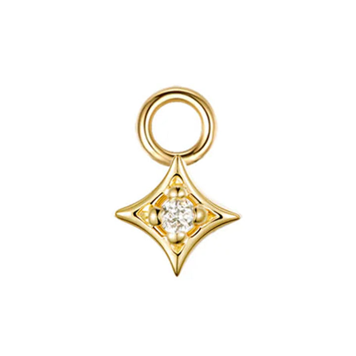 "Zara" Charm in Gold with Diamond