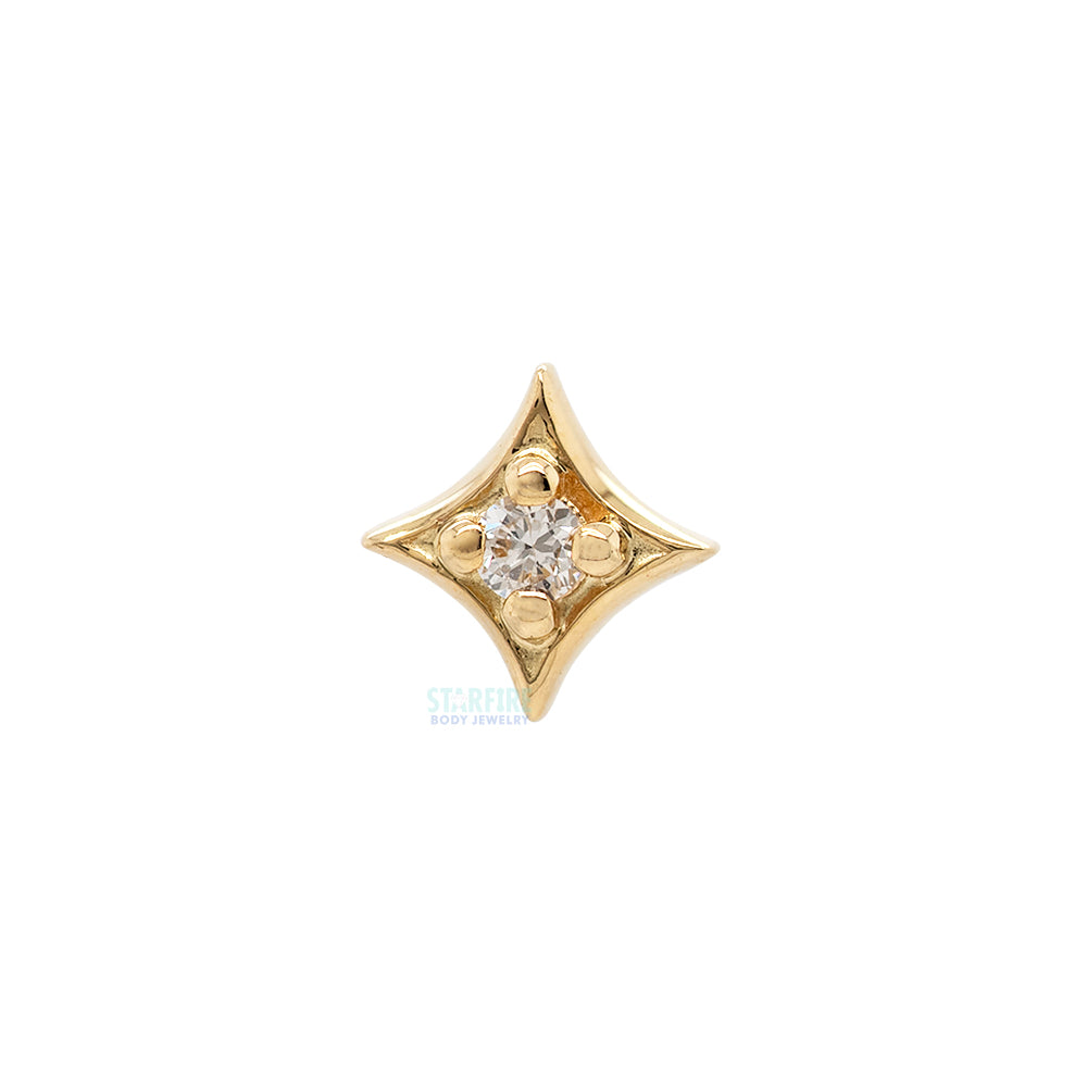 threadless: "Zara" End in Gold with Genuine Gemstones