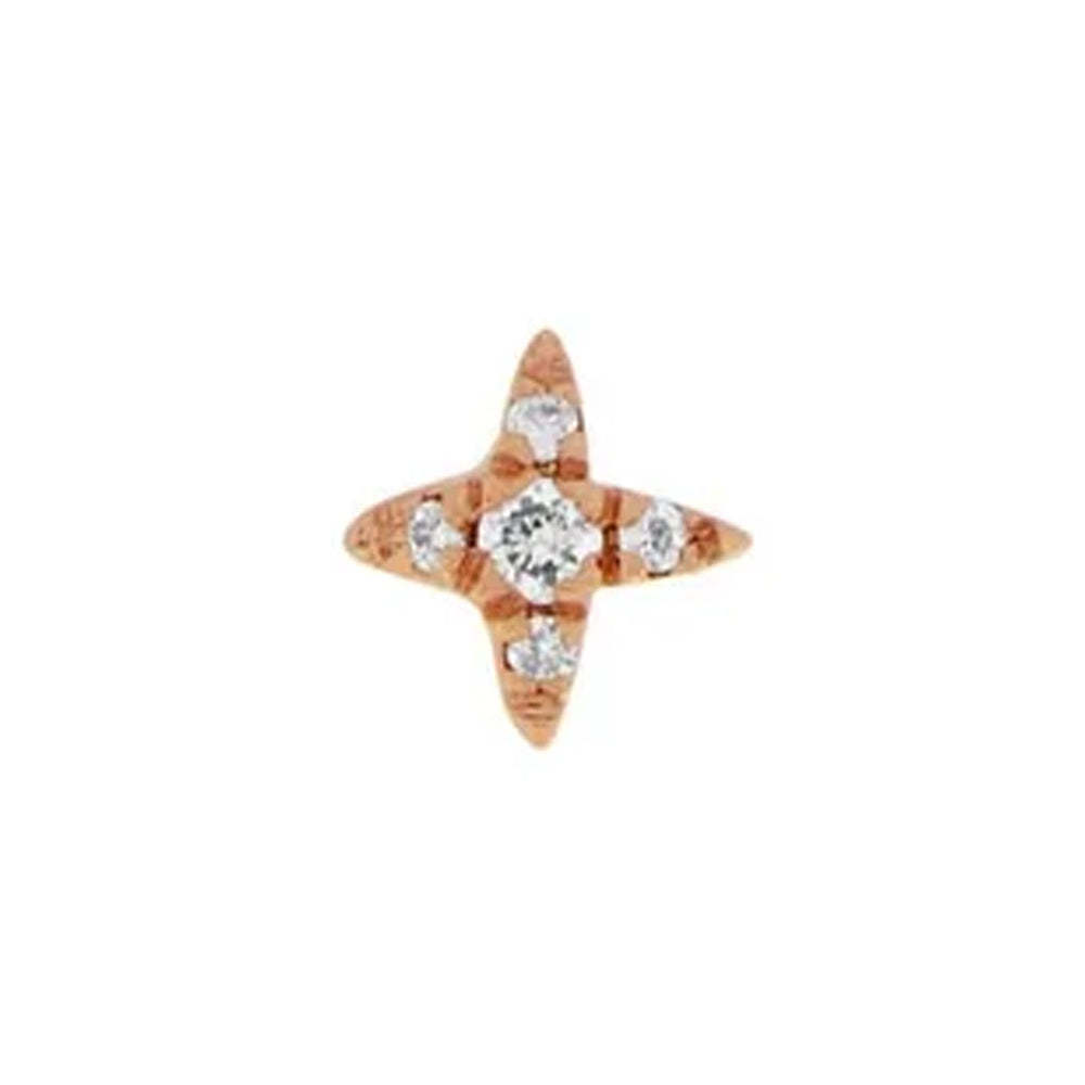 threadless: "Nina" End in Gold with Genuine Gemstones
