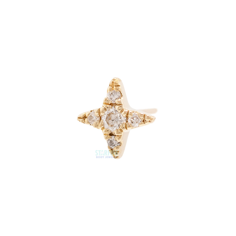 threadless: "Nina" End in Gold with Genuine Gemstones