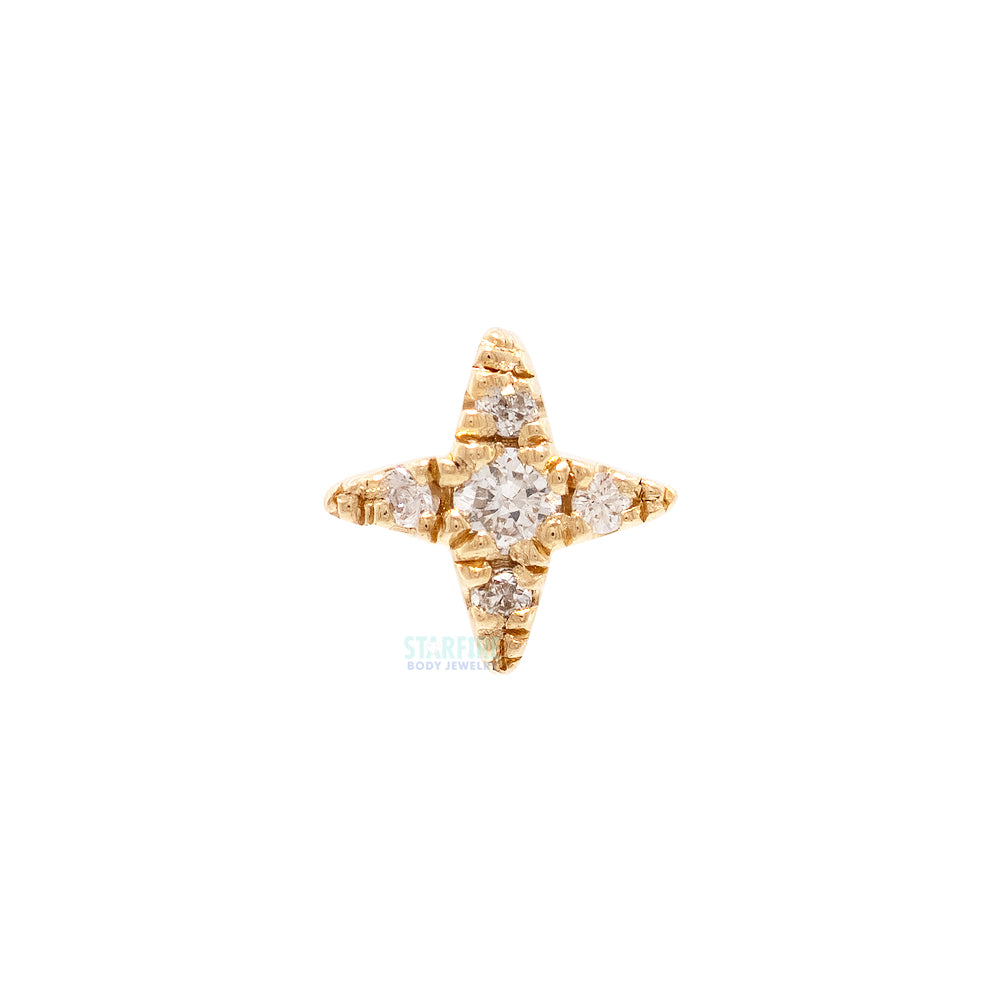 threadless: "Nina" End in Gold with Genuine Gemstones