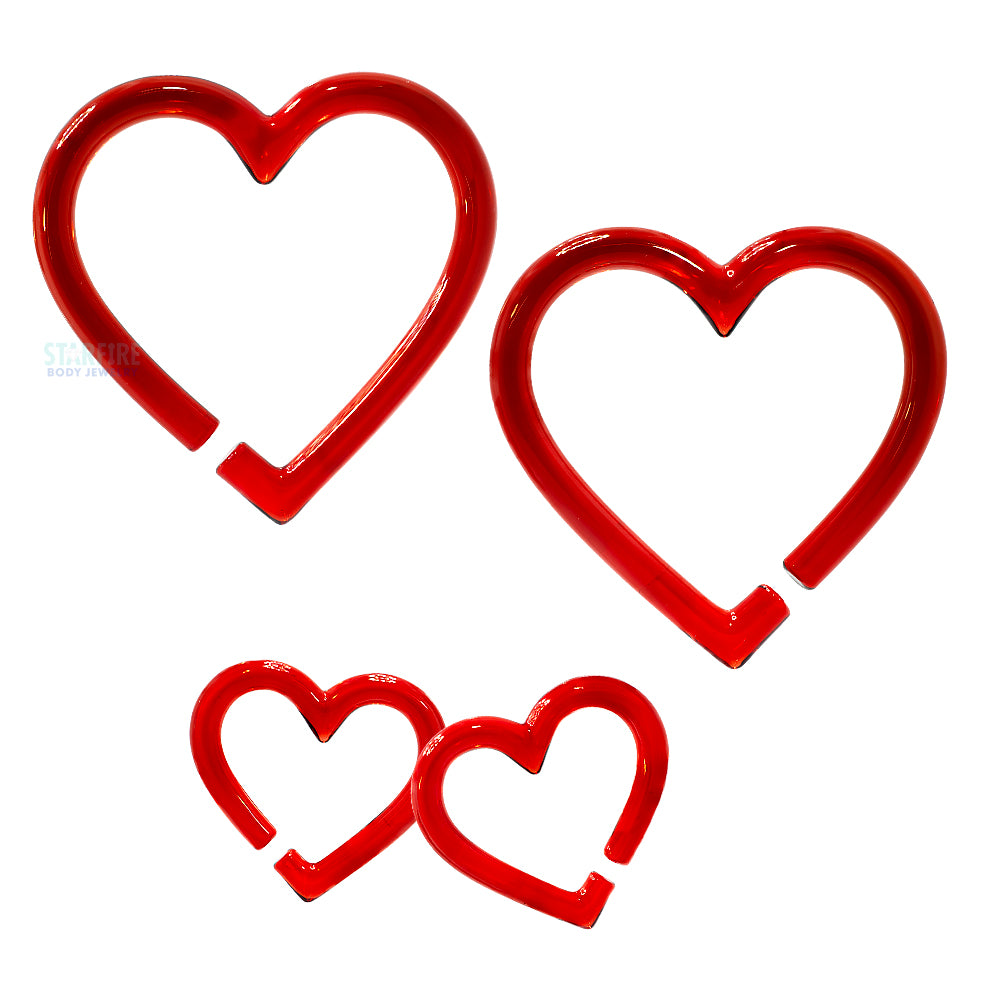 Glass Hearts - Garnet