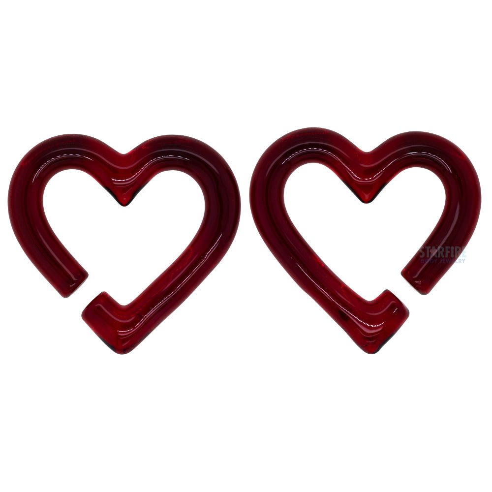 Glass Hearts - Garnet