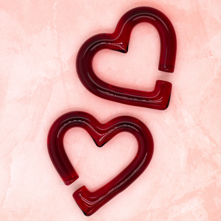 Glass Hearts - Garnet