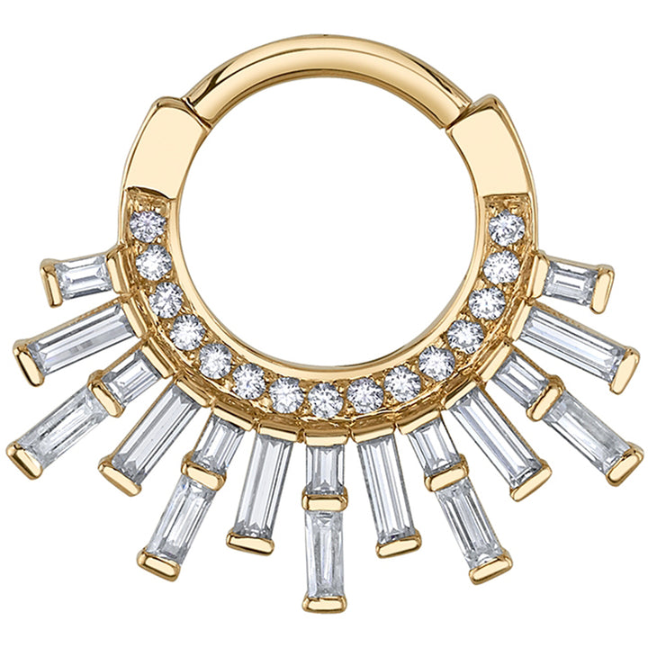 "Mountain Light" Hinge Ring in Gold & Platinum with DIAMONDS