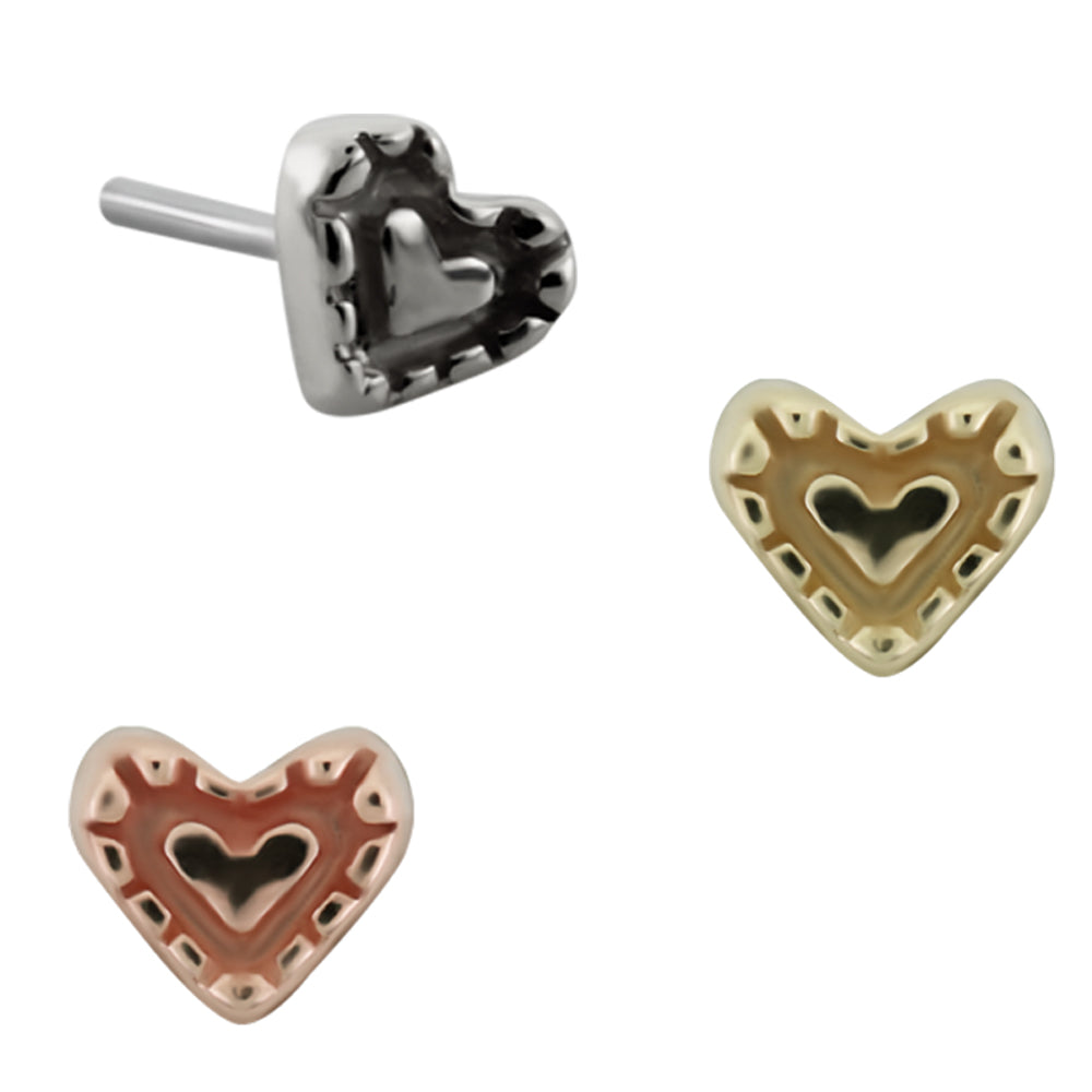 threadless: "Fancy Heart" Pin in Gold