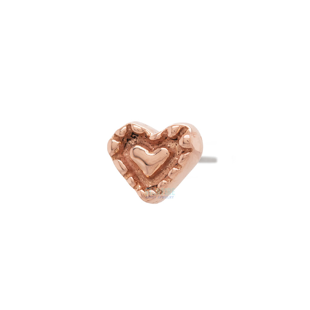 threadless: "Fancy Heart" Pin in Gold