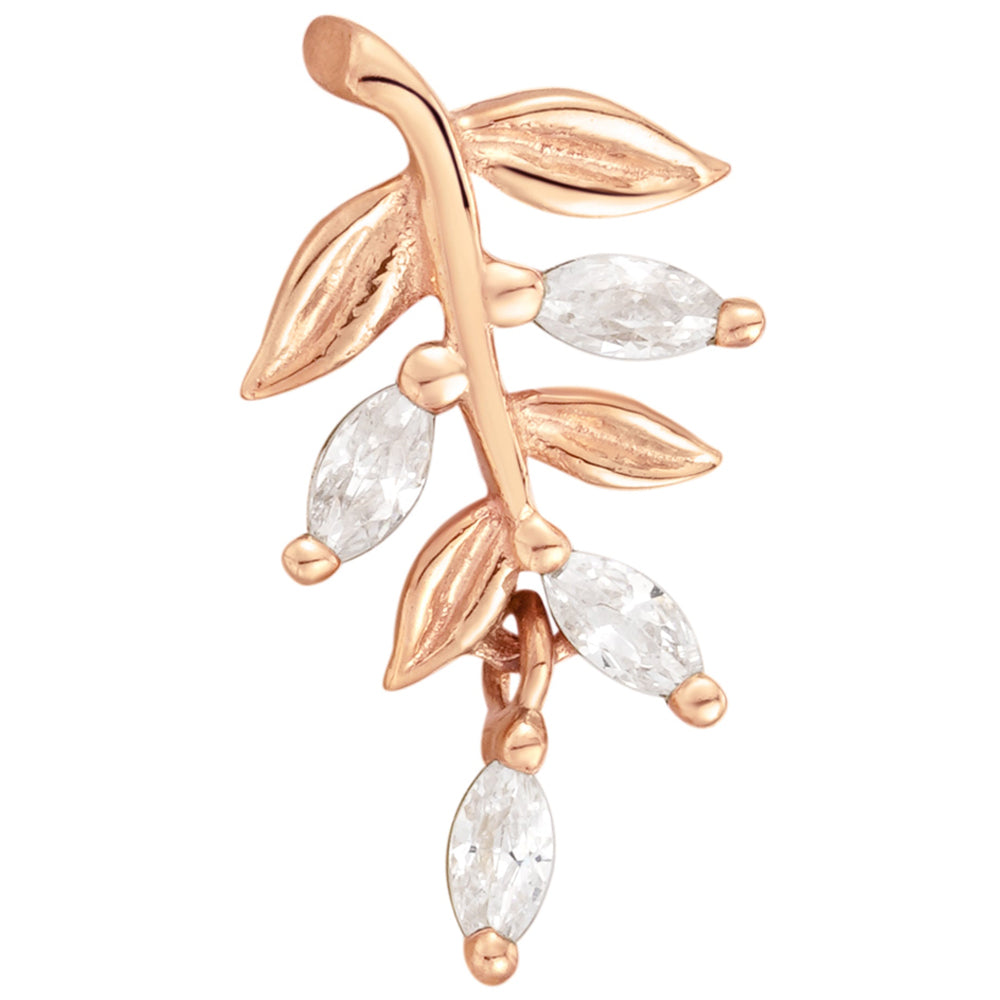 threadless: "Growth" End in Gold with CZ's