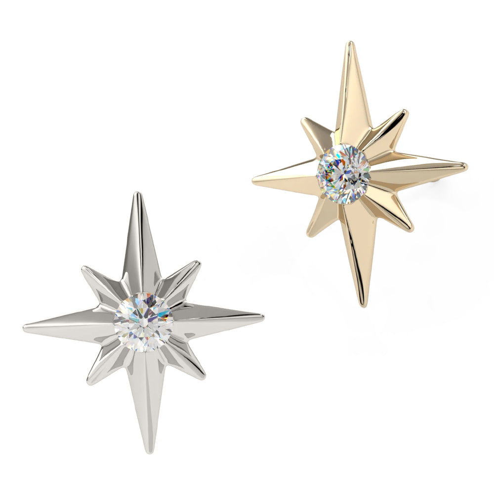 threadless: "North Star" End in Gold & Platinum with Diamond