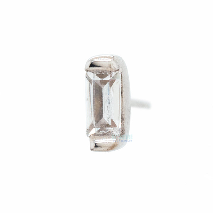 threadless: Channel Set Baguette End in Gold & Platinum with CZ