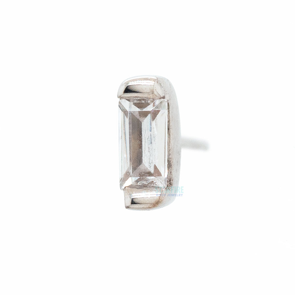 threadless: Channel Set Baguette End in Gold & Platinum with CZ