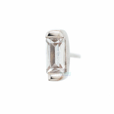 threadless: Channel Set Baguette End in Gold & Platinum with CZ