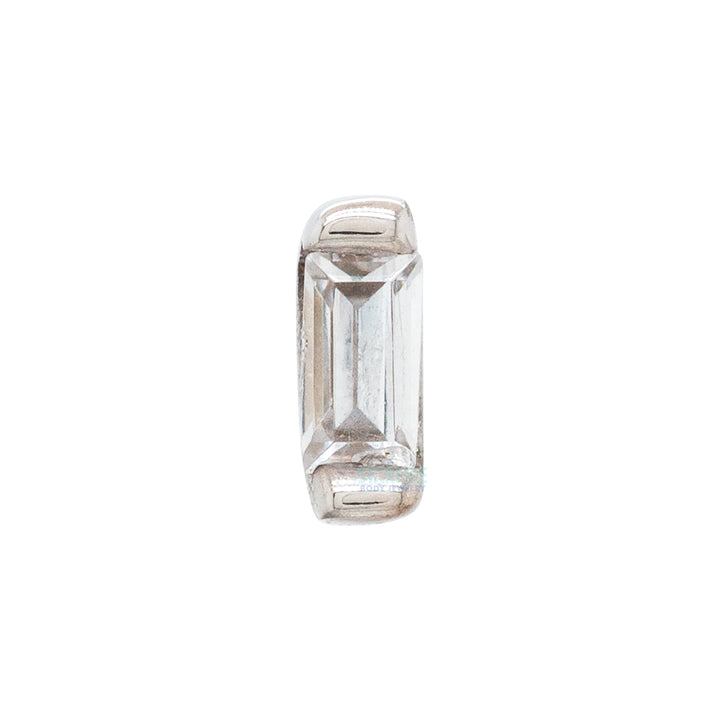threadless: Channel Set Baguette End in Gold & Platinum with CZ