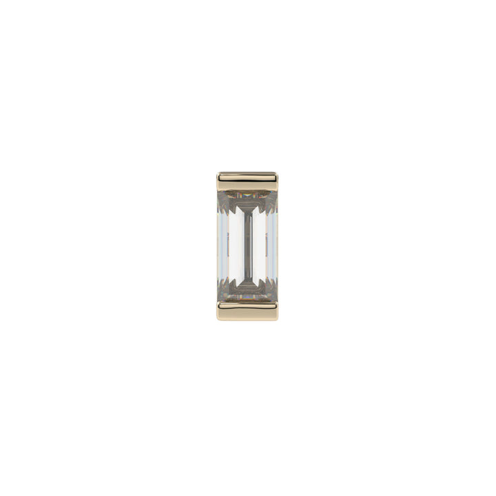 Channel Set Baguette Threaded End in Gold & Platinum with Diamond