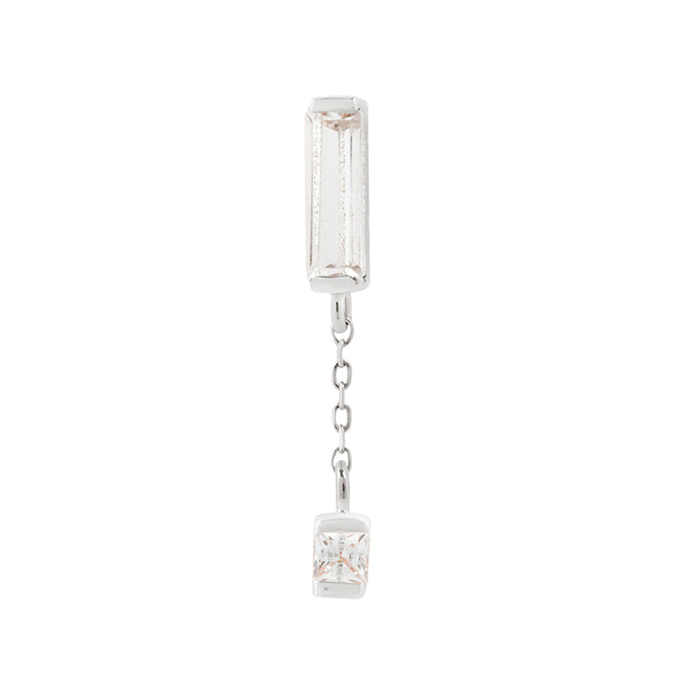 threadless: "Jaxon" End with Dangle in Gold with CZ's