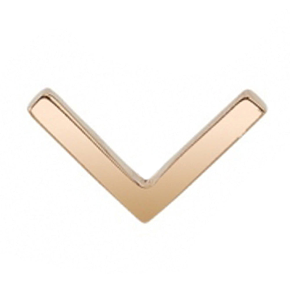 threadless: Flat V Pin in Gold