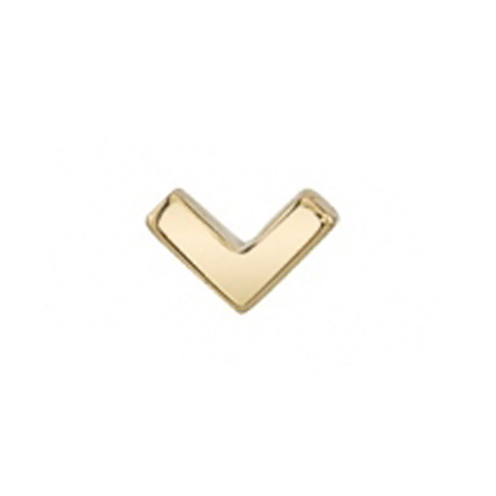 threadless: Flat V Pin in Gold