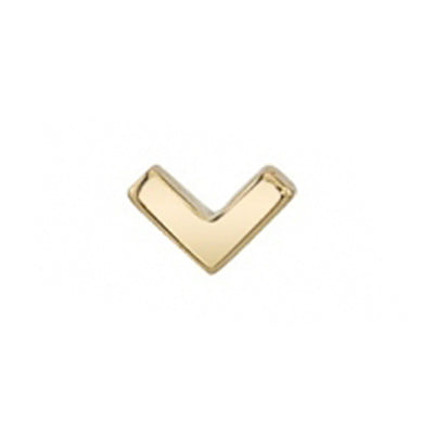 threadless: Flat V Pin in Gold