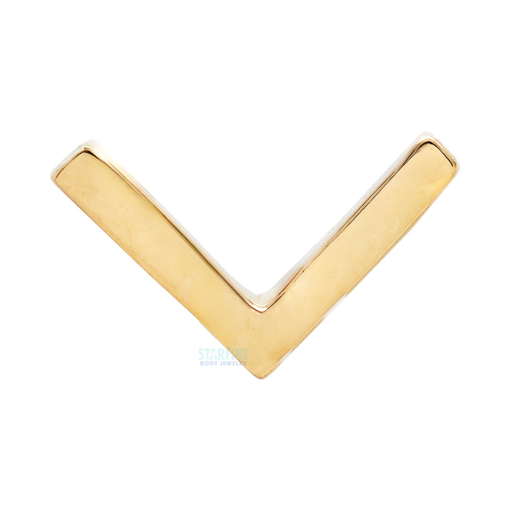 Flat V Threaded End in Gold & Platinum