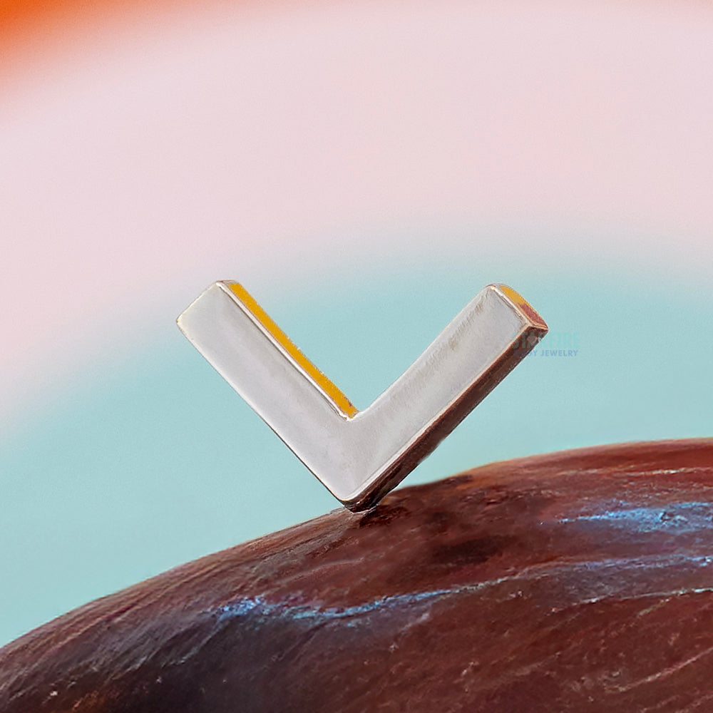 threadless: Flat V Pin in Gold & Platinum