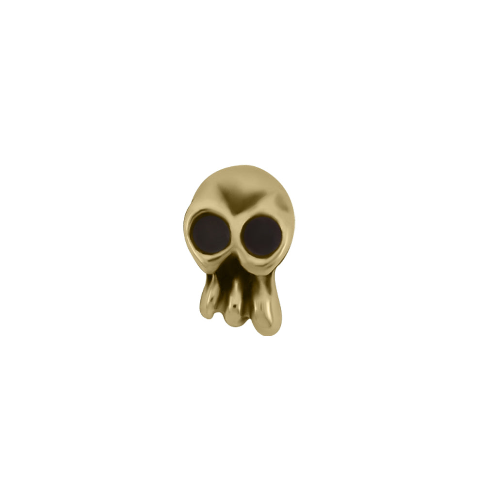 threadless: "Skull Duggery" Pin in Gold