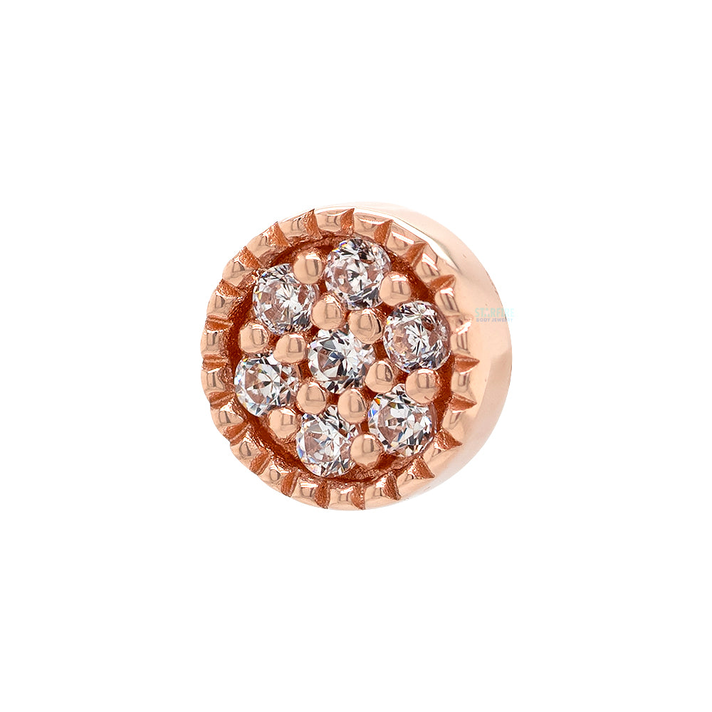 threadless: "Roulette" End in Gold with White CZ's