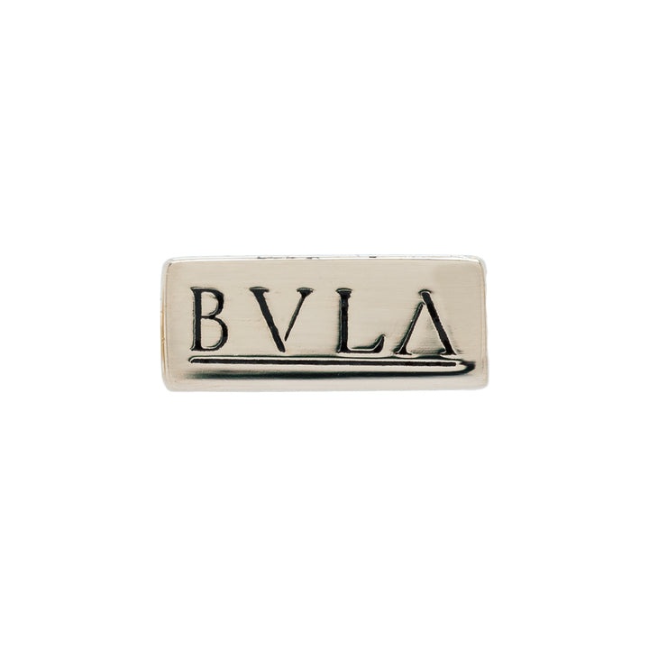 threadless: Gold & Platinum Flatback / Labret Post / Straight Barbell End with Fixed Antiqued BVLA Disc