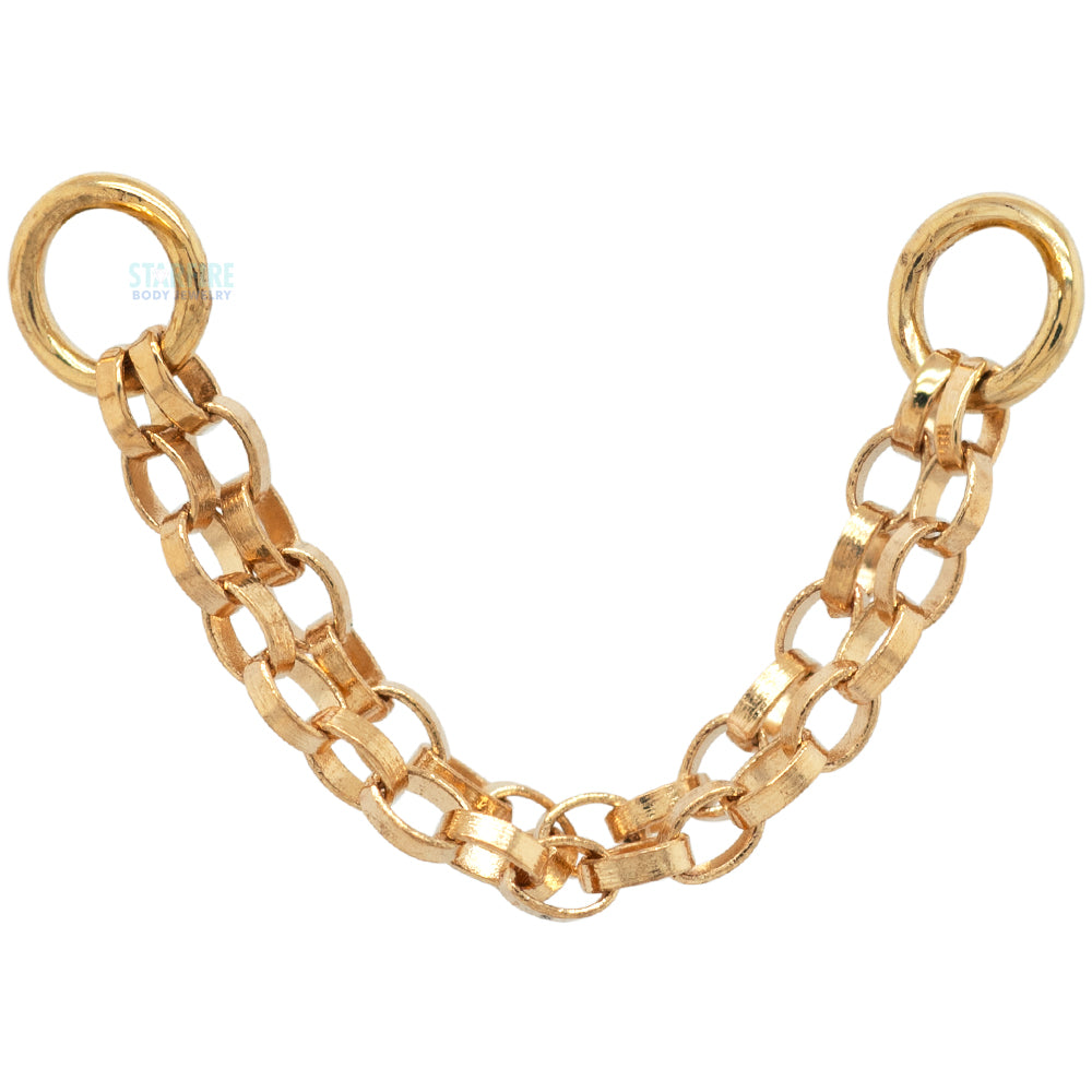 Oval Rolo Chain Attachment in Gold