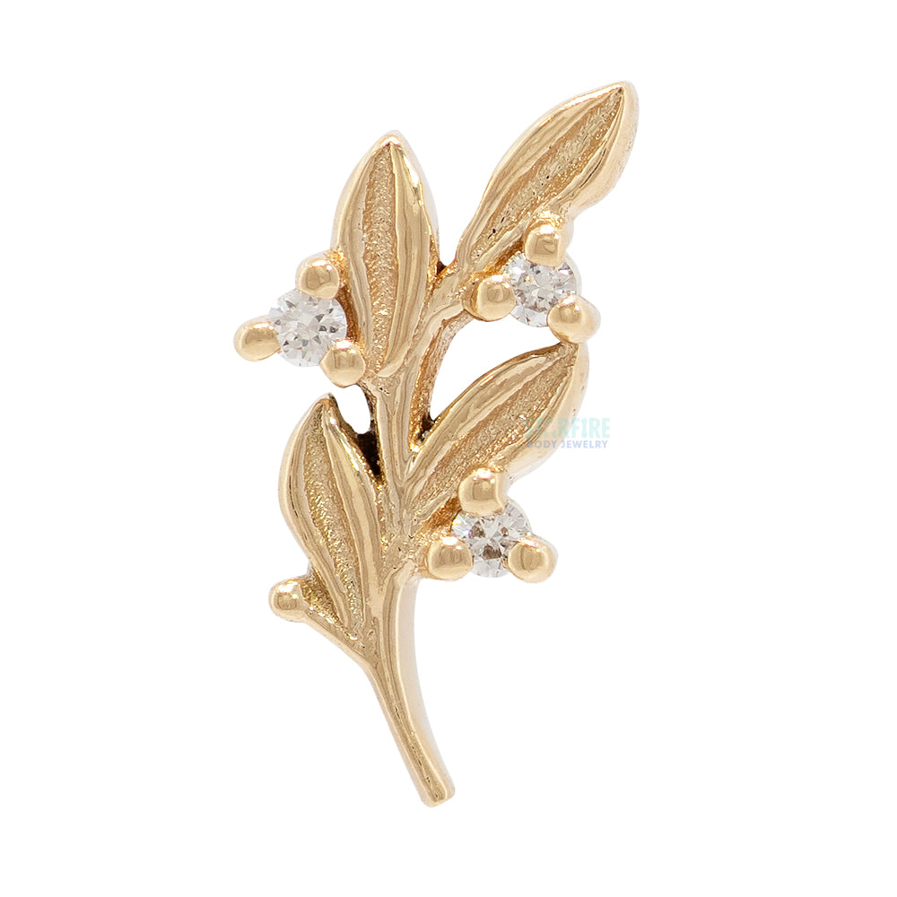 "Gethsemane" Threaded End in Gold with DIAMONDS