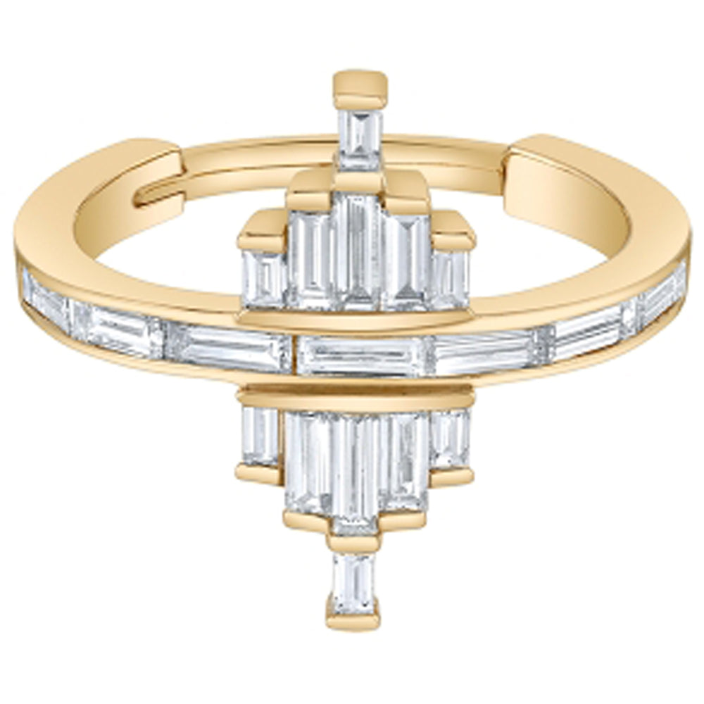 "Facade" Hinge Ring in Gold with DIAMONDS