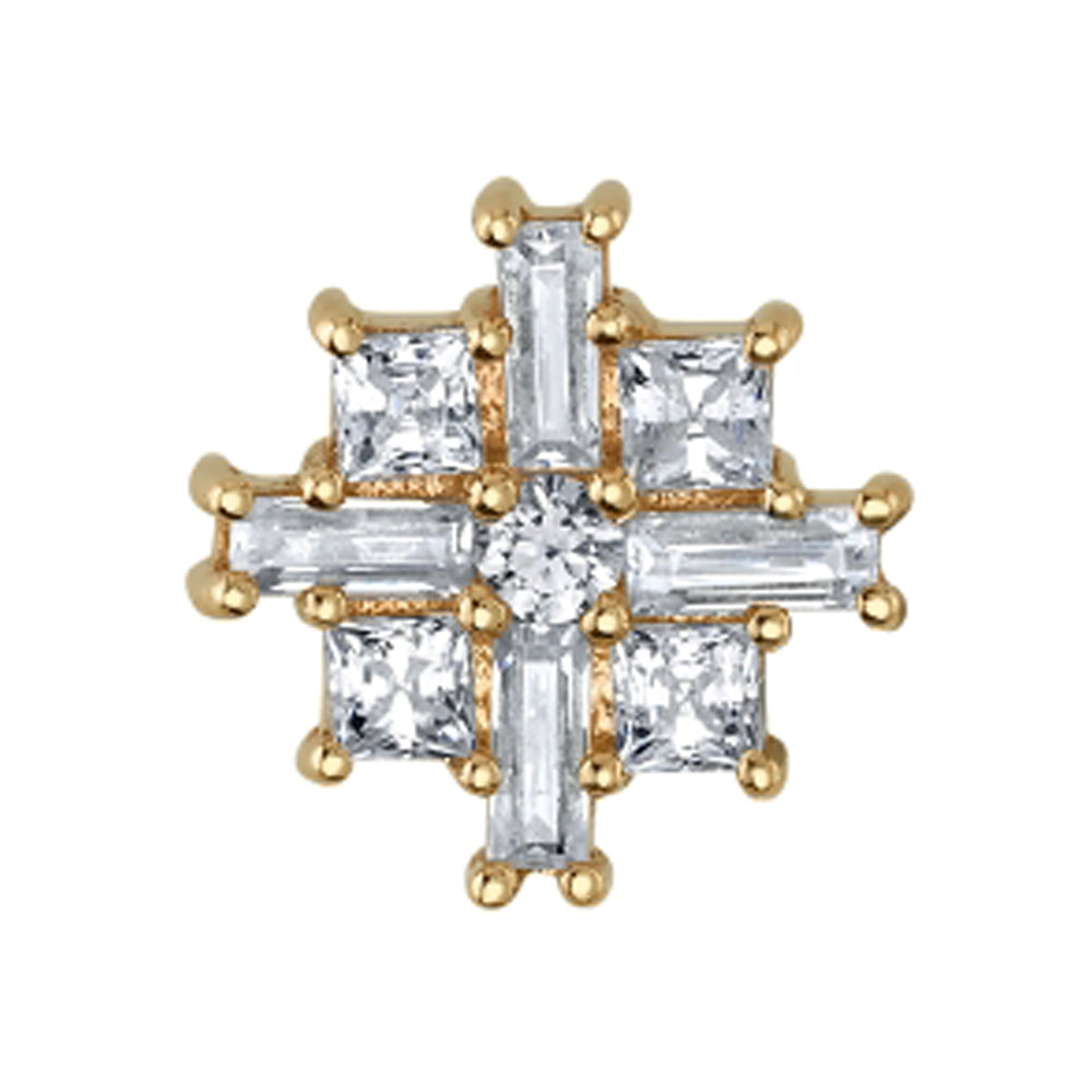 "Kaleidoscope" Threaded End in Gold with DIAMONDS