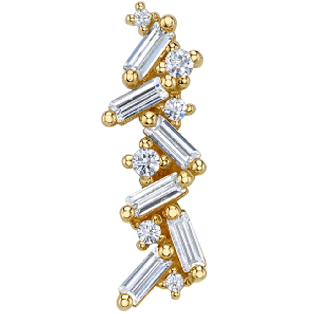 "Valus" Threaded End in Gold with DIAMONDS