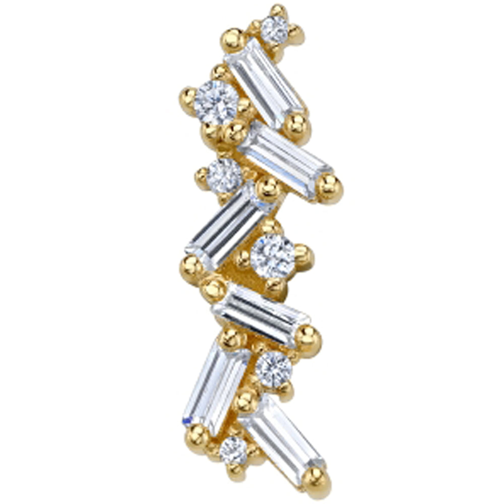 "Valus" Threaded End in Gold with DIAMONDS