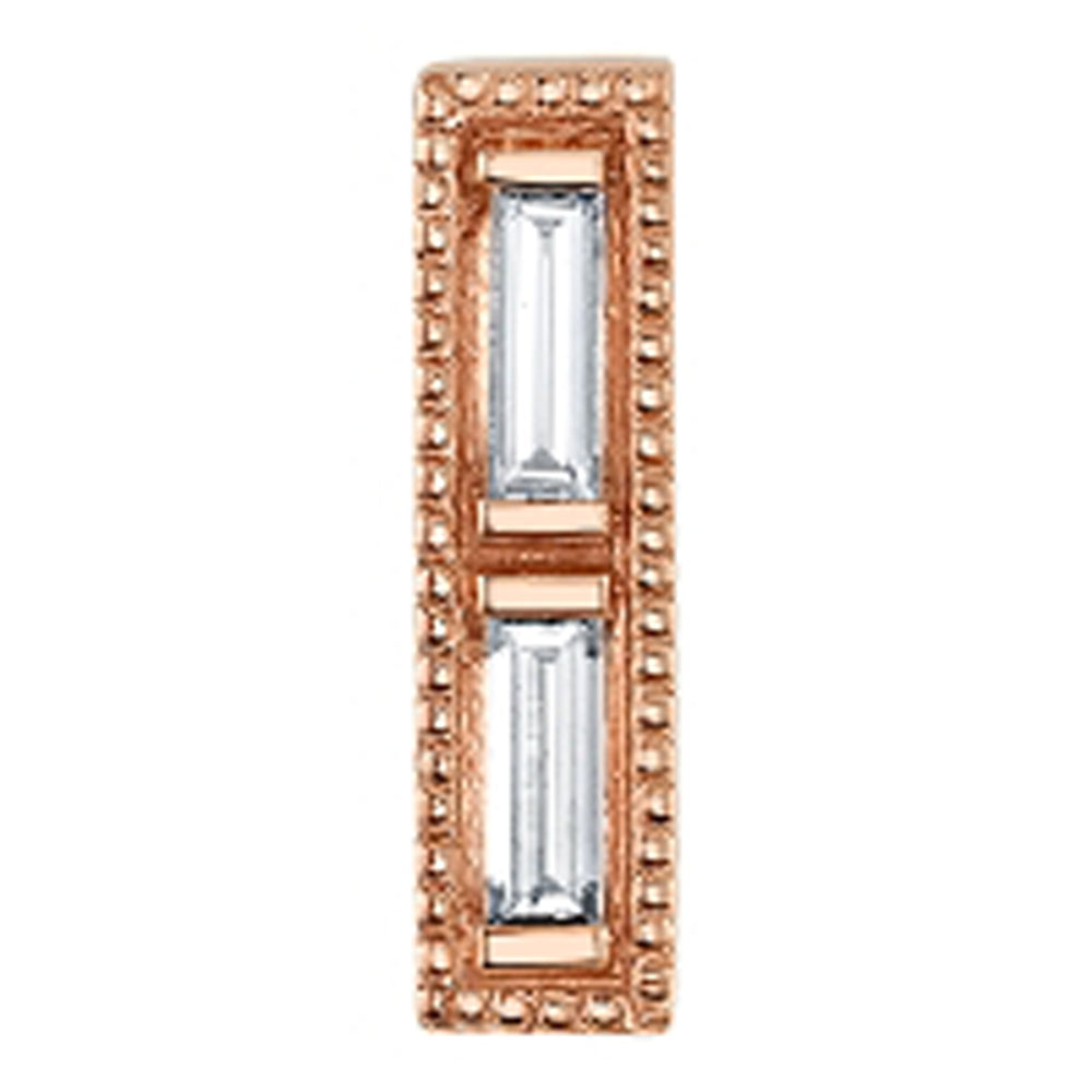 "Katan" Threaded End in Gold with White CZ's
